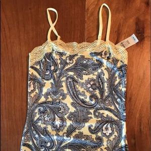 New- Ann Taylor lace Camisole , Paisley Print